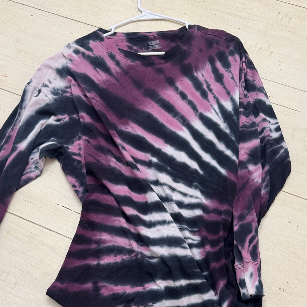 Purple and Black Tie-Dye Sweatshirt